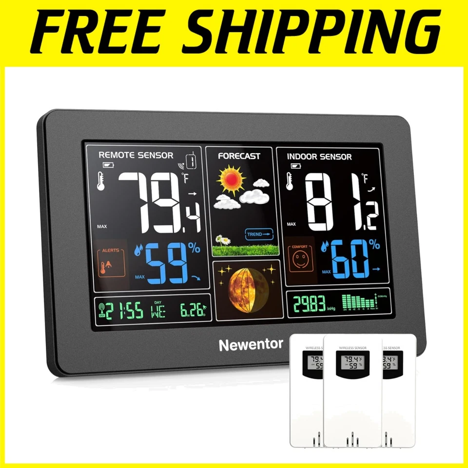 Weather Station with Atomic Clock, Barometric Pressure - Image 1 of 4