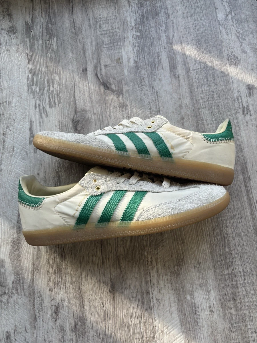 adidas Wales Bonner x Samba Cream White Bold Green for Sale