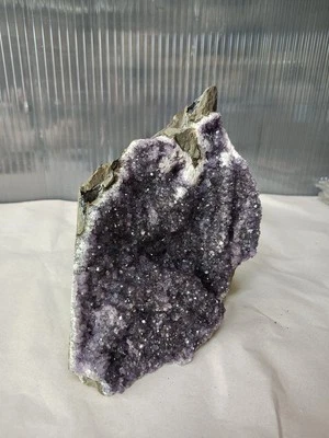  Amethyst Cut Base Cluster Crystal Quartz Geode 5lb 11oz 8X8 - Image 1 of 4