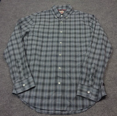 Camisa Relwen Para Hombre L Azul Botones Gráfico Cuadros HUCKBERRY Foto 1 de 4