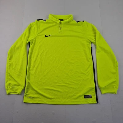 NIKE Polo 13-15 Years Yellow Long Sleeve Boys Polyester Sportswear DRI-FIT Tee - Image 1 of 4