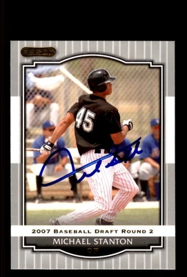 Signed Baseball Card Auto Michael Stanton 2008 Razor #97 Florida Marlins - Image 1 of 2