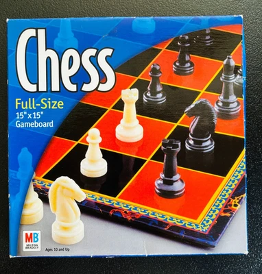Vintage Milton Bradley Chess Full Size Folding Board Game 32 Chess Pieces 2001 - Image 1 of 4