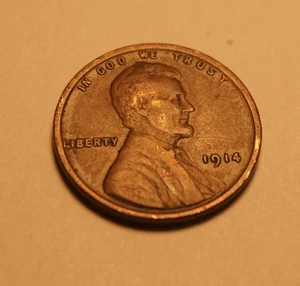 1914 P LINCOLN PENNY  FINE 1 - Picture 1 of 2