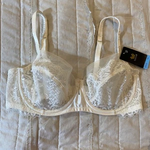 Wacoal Bra 36C Cream Lace Center Stage Unlined Underwire 855323 NWT - Picture 1 of 11
