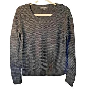 Banana Republic Men's Black Chunky Crewneck Sweater Size S - Picture 1 of 5
