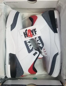 Air Jordan 3 Retro "Fire Red Denim" Sz 12 - Picture 1 of 9