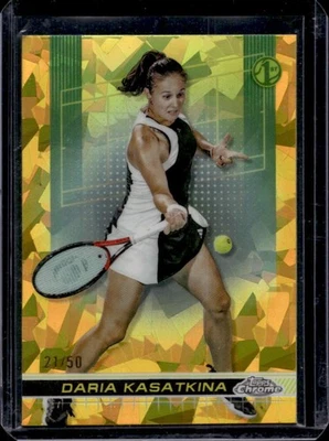 2024 Topps Chrome Sapphire Daria Kasatkina Gold Refractor #21/50 - Image 1 of 2