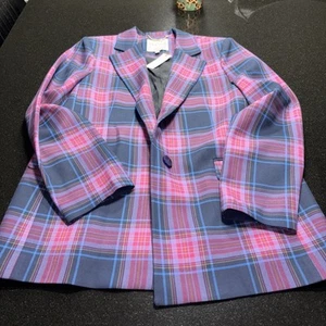 Anthropologie exquise Check Blazer Jacket Large - Picture 1 of 6