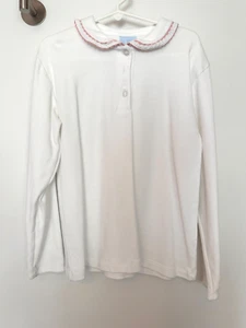 Bella Bliss Ric Rac Pink Collar Girl Shirt sz 8 - Picture 1 of 5