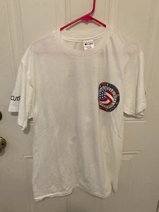 vtg champion t shirt single stitch Men’s L Super Cuts USA Volleyball Art White - Picture 1 of 10