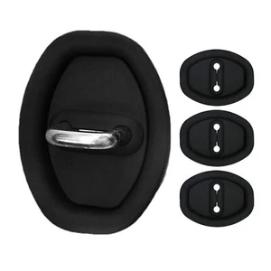 4x Car Door Lock Latches Cover Silicone Car Door Latch Protector Self-Adhesive - Picture 1 of 8