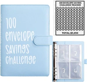 100 Envelopes Money Saving Challenge Binder, Easy and Fun Way to Save $5,050, - Picture 1 of 5