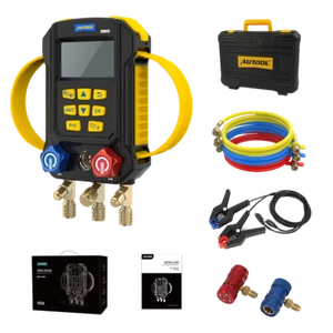 Digital Manifold Gauge Set HVAC Refrigeration Vacuum Pressure Temp Tester 3 Mode - Picture 1 of 19