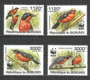 Burundi 2011 mint stamps MNH(**) WWF - The Papyrus Gonolek bird (bright) - Picture 1 of 1