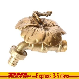 Brass Garden Faucet Tap Water Hibiscus Kitchen Handle Spigot Outdoor Yard - Picture 1 of 11