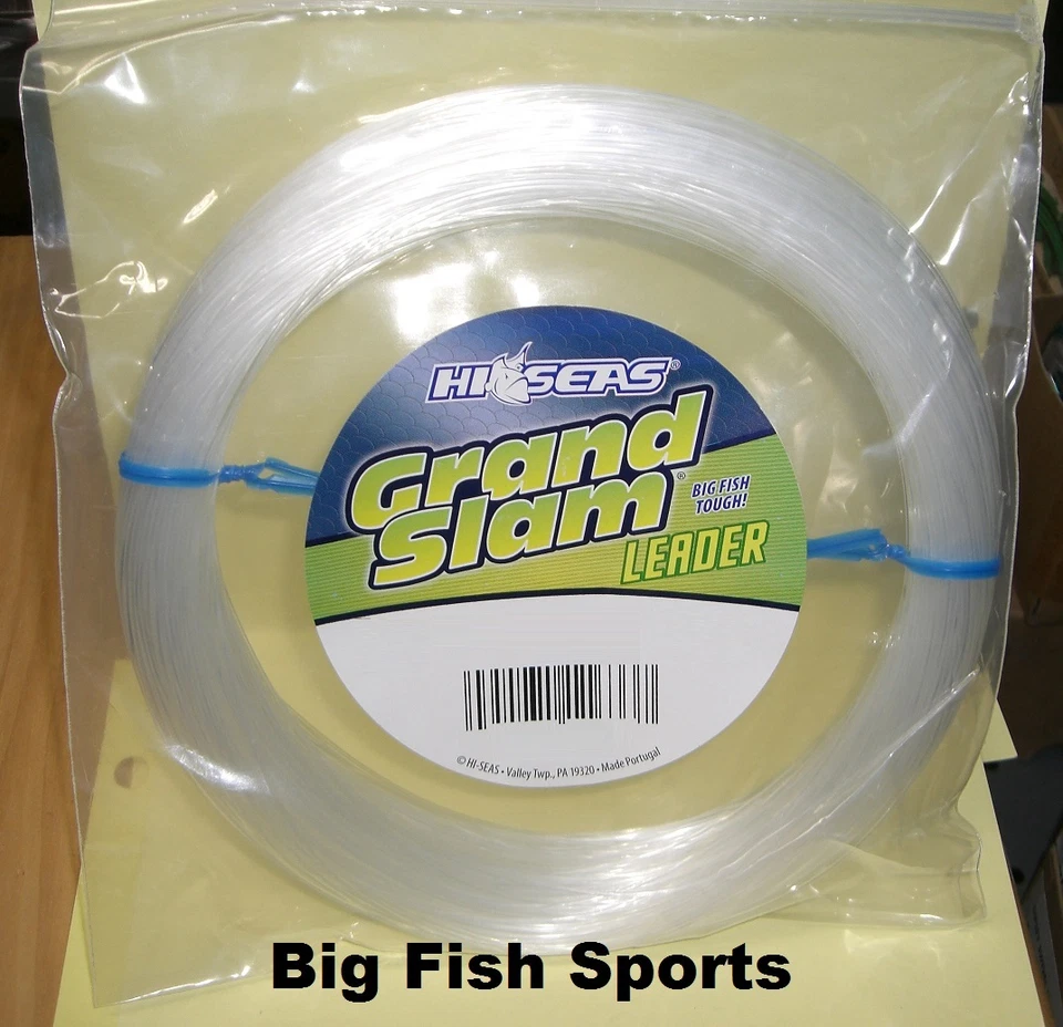 HI-SEAS GRAND SLAM MONO LEADER CLEAR 80LB-100YD #C-1-80CL NEW! FREE US SHIPPING