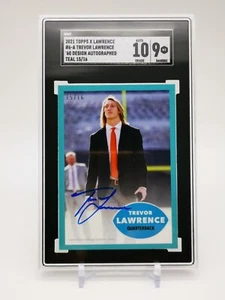 2021 Topps X Trevor Lawrence #6-A ROOKIE Auto 15/16 **SGC 9 MINT** - Picture 1 of 2