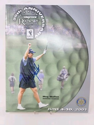 LPGA Rochester International 2001 Meg Mallon programa firmado certificado de autenticidad BUF Foto 1 de 3