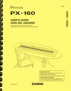 Casio Privia PX-160 Digital Piano Keyboard USER GUIDE OWNER'S MANUAL - Picture 1 of 3