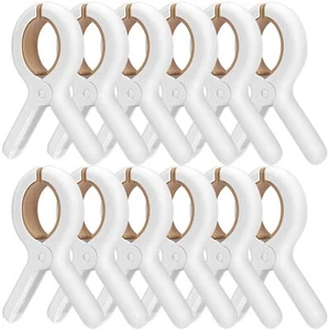 8Pack Heavy Duty Plastic Clothes Pegs Beach Towel Clips for Pool Chairs - Picture 1 of 6