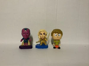 Set Of 3 McDonald's Happy Meal Toy Scooby-Doo! Shaggy Bobble Head Marvel Vision - Picture 1 of 3