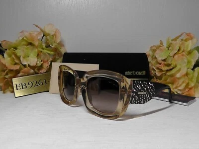  Gafas de sol ROBERTO CAVALLI RC1049S cuadradas marrón claro marco negro 53 24 135 ITA Foto 1 de 4
