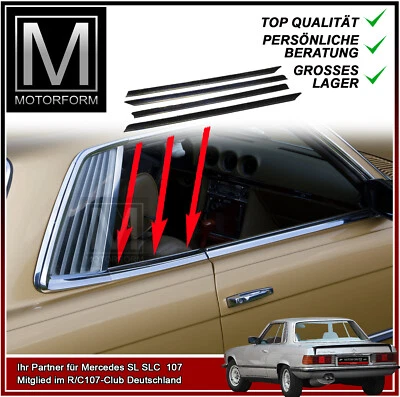 MOTORFORM Set 4 setole abrasive Mercedes SLC C107 guarnizioni vano finestra posteriore coupé