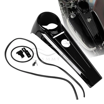 Consola de tablero de tanque extendido negra para Harley Softail FLSTN Fat Boy FLSTF FLSTFI Foto 1 de 4