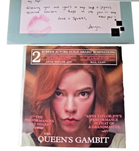 Signed Anya Taylor-Joy QUEEN'S GAMBIT Promo DVD + Letter, Kiss (Netflix FYC) - Picture 1 of 14