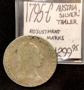 1795 C Austria Silver Thaler. Adjustment Marks. ENN Coins - Picture 1 of 3