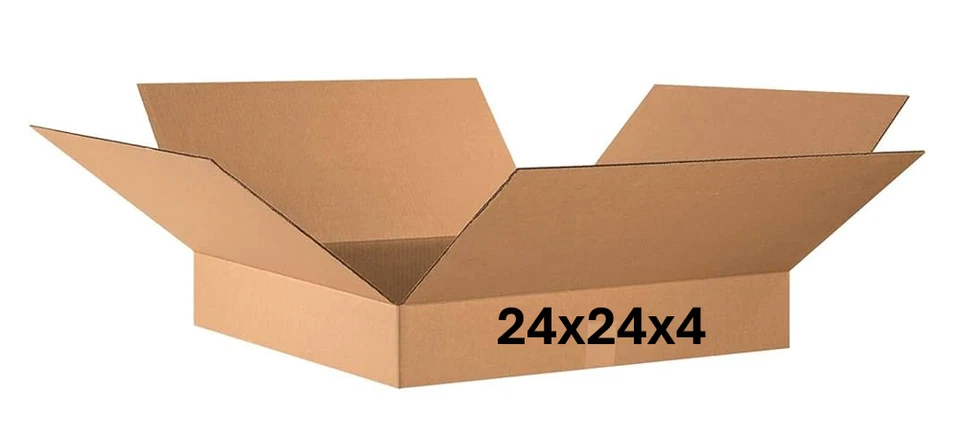 24" x 24" x 4" CARDBOARD BOX - 200 lb  - SINGLE  BOX - Image 1 of 4