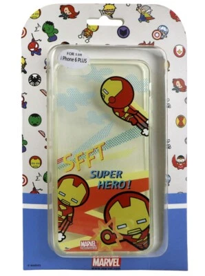 Iron Man iPhone 6 Plus Fitted Gel Case Avengers Kawaii Marvel Comics Heroes New - Image 1 of 2