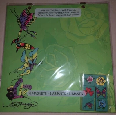 Ed Hardy Magnetic Wall Board With 6 Magnets Butterfly - Image 1 of 2