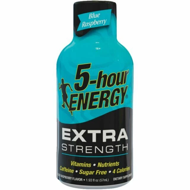 5 Hour Energy Extra Strength Blue Raspberry Energy Drink - Pack of 72