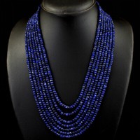 SUPERB FANTASTIC 392.00 CTS NATURAL 5 STRAND BLUE SAPPHIRE ROUND BEADS NECKLACE SUPERB FANTASTIC 392.00 CTS NATURAL 5 STRAND BLUE SAPPHIRE ROUND BEADS NECKLACE