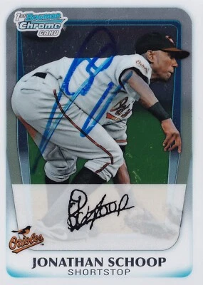 КАРТОЧКА С АВТОГРАФОМ ДЖОНАТАНА ШОПА 2011 BOWMAN ХРОМ ПЕРСПЕКТИВЫ #BCP25 ORIOLES - Изображение 1 из 3
