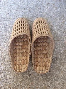 Thai Handmade Woven Water Hyacinth Spa Slippers Sandals #2  - Picture 1 of 2