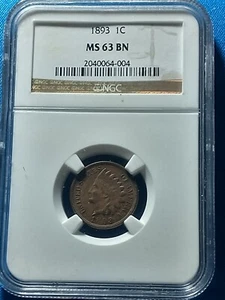 1893 1C MS 63 BN - Picture 1 of 4