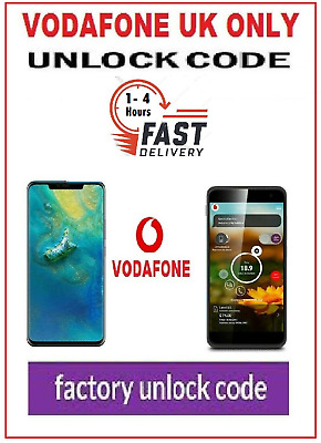 Vodafone Reino Unido Huawei P30 Pro P Smart 2019 2018 Y9 Prime 2019 Código De Desbloqueo Rápido • 1.42€