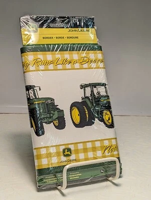 Original John Deere Amarillo Verde Tractor Nada Funciona como un Ciervo Papel Pintado Borde Foto 1 de 3