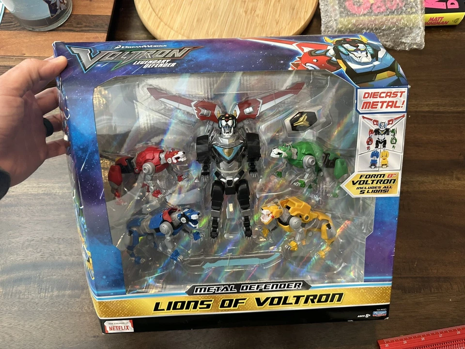 Voltron 5pc Set Diecast Metal Legendary Defender Figures 8" Dreamworks - Image 1 of 1
