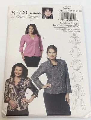 Jacket Plus Size XXL 5720 Modern Fit CUT Sewing Pattern Loose Fit Self Ruffles - Image 1 of 2