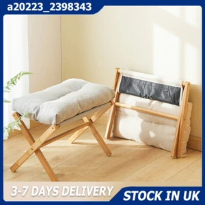 Foldable Footstool Foot Leg Rest X-Shaped Footrest Pouffe W/ Soft Bag Furniture - Picture 1 of 27