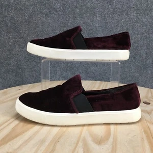 Vince Shoes Womens 7.5 M Blair Slip On Burgundy Velvet Comfort Low Top Round Toe - Picture 1 of 17