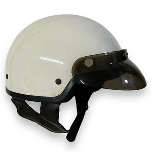 Bieffe Half Helmet Medium 58 GR.900 White DOT Motorcycle Made in Italy - Picture 1 of 10