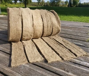 Natural linen fibre 10cm, eco flax filling for crafting, linen insulation fiber  - Picture 1 of 11