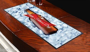 FATHERS DAY RED LABEL BOTTLE IN ICE BAR RUNNER GREAT GIFT IDEA L&S PRINTS DAD - Picture 1 of 2