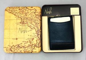 Estuche magnético para tarjetas Patricia Nash negro 100 % cuero grano completo - Imagen 1 de 2