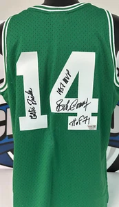 Bob Cousy Signed 3x Inscribed Auto Mitchell & Ness Swingman Jersey Fanatics - Picture 1 of 6